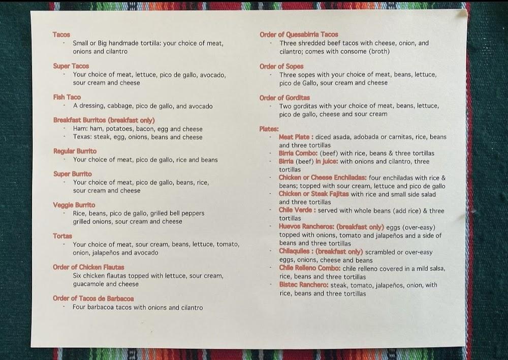 Tres Cazuelas Taqueria Bean & Cheese Burrito