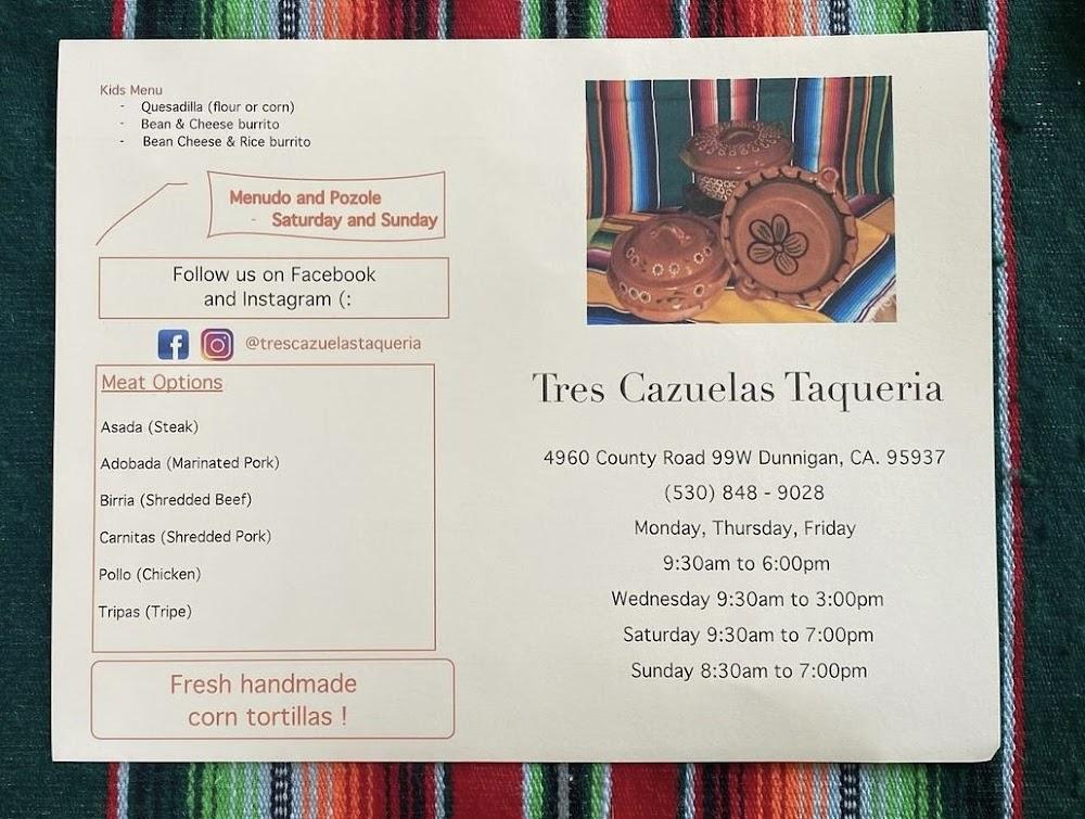 Tres Cazuelas Taqueria Menu image 3