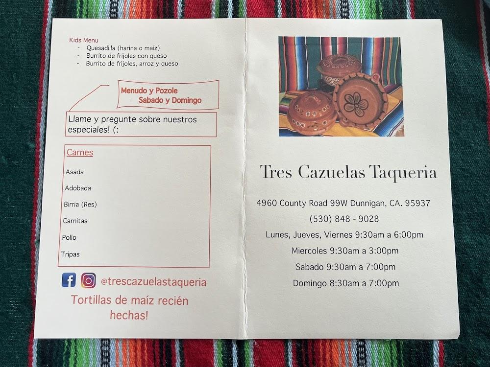 Tres Cazuelas Taqueria Menu image 4